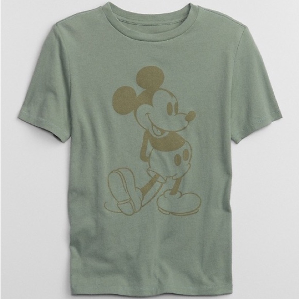 GAP DISNEY Mickey Mouse vintage style army green t-shirt size XL (12)